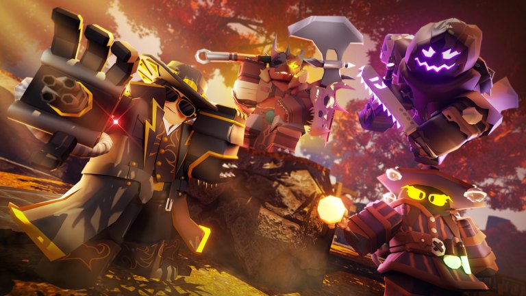 Official Tower Defense Simulator artwork showing defenders facing an enemy attack.