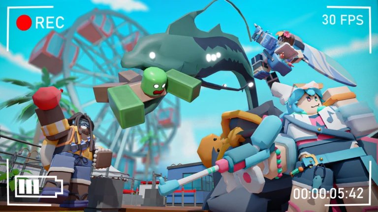 Tower Defense Simulator gameplay with defenders firing at a dragon boss over a city map.